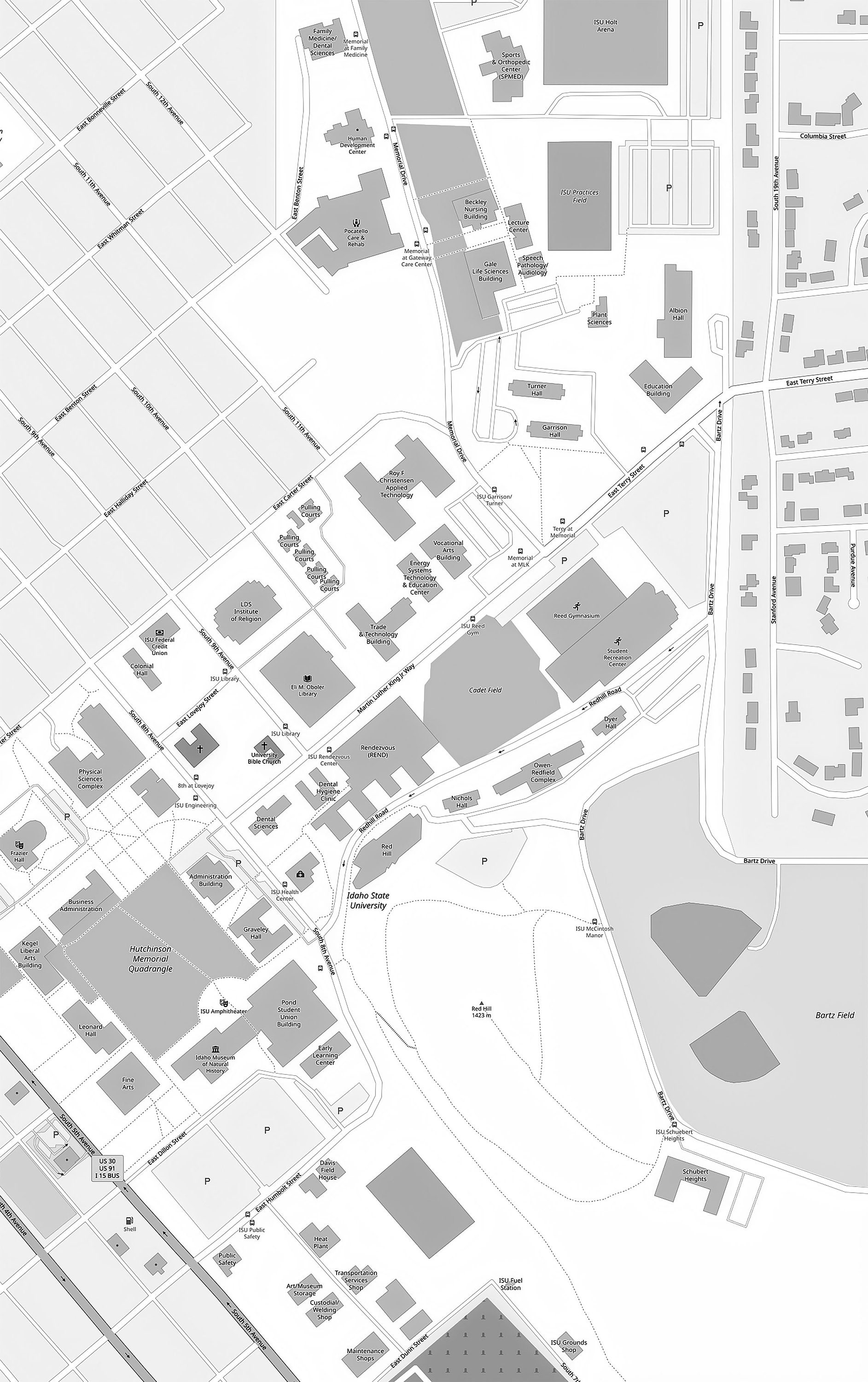 Idaho State University Map - Etsy