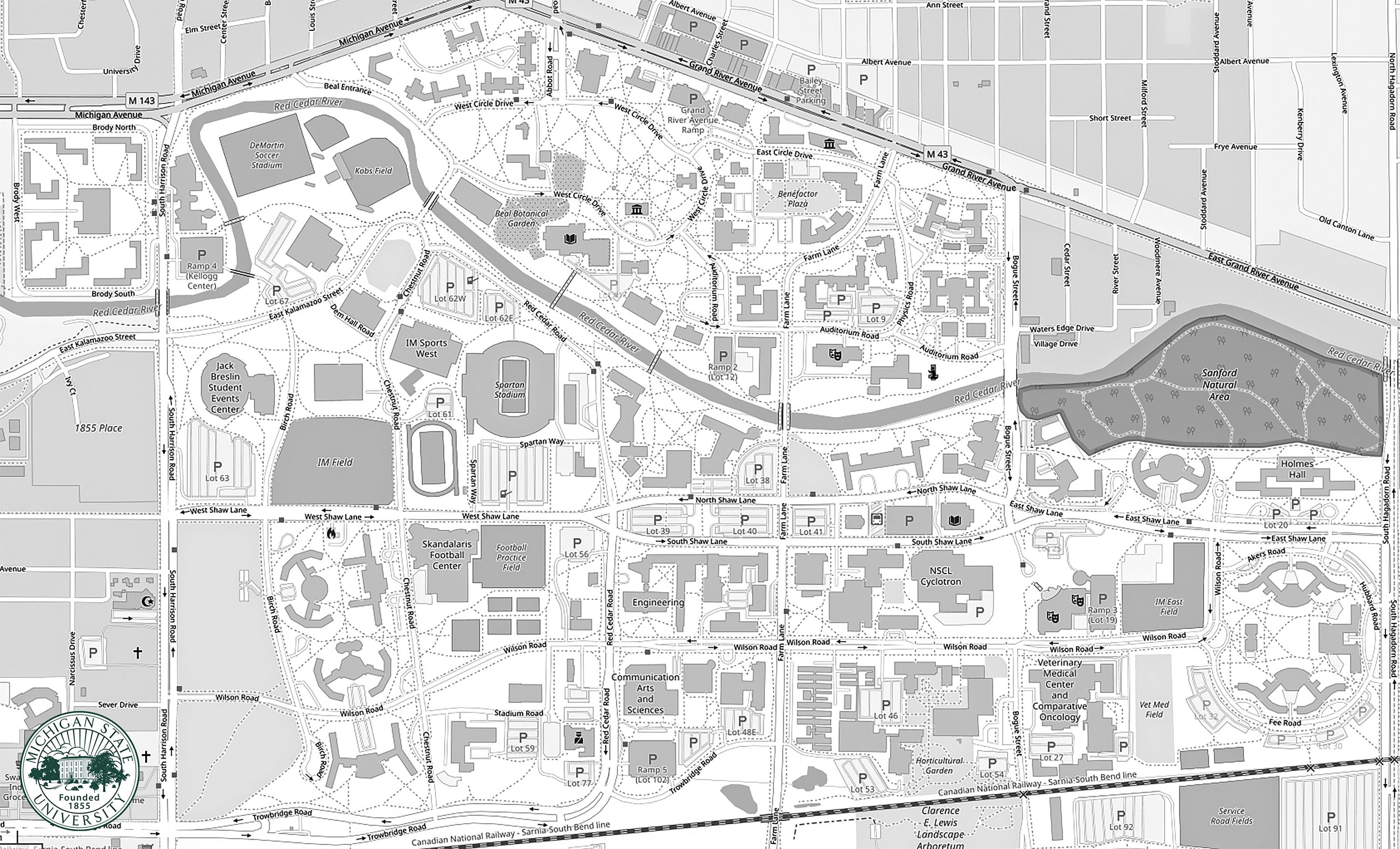 Michigan State University Campus Map