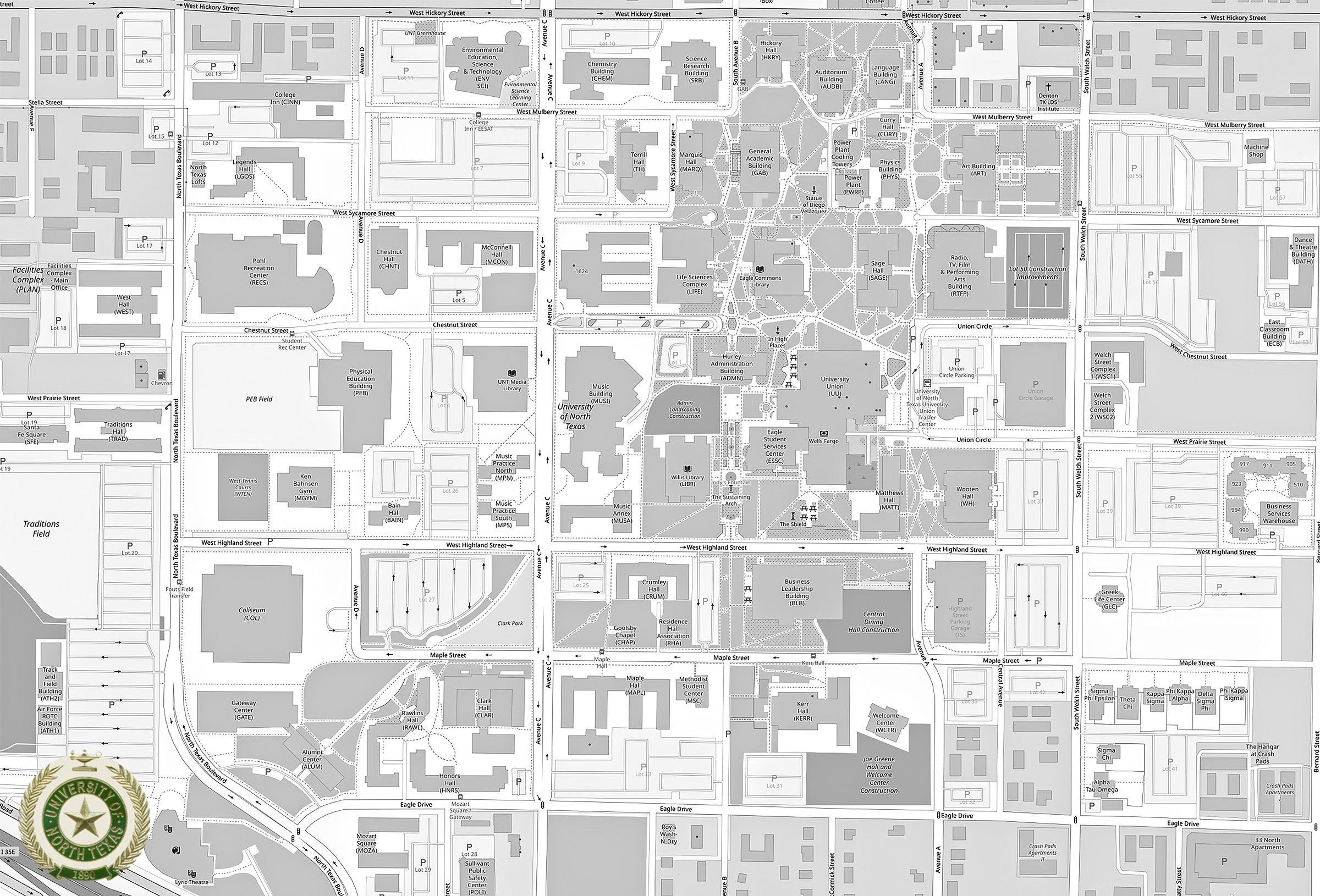 University Of North Texas Campus Map UNT Transportation Services