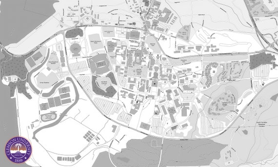 Clemson University On Map Clemson University Map | Etsy Australia