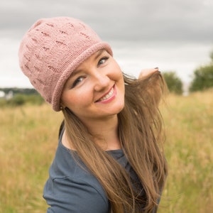 Dusty pink hat, gift for her, holds shape