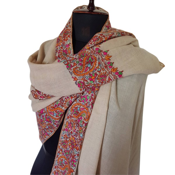 Paper Machee Pashmina Shawl embroidered