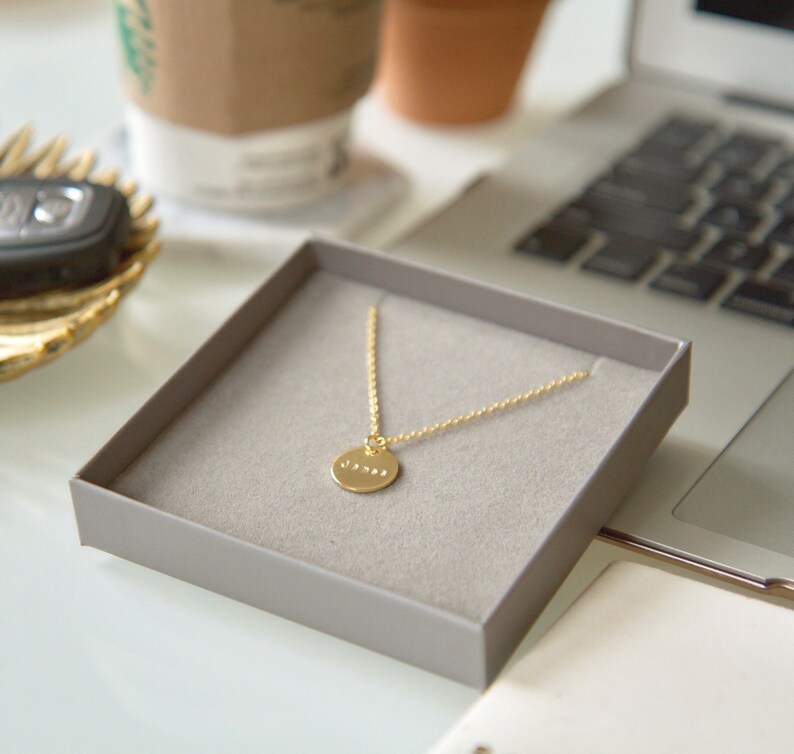 GoldSilver Name Necklace Personalised Disc Name Necklace