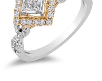 Sterling Silver Princess Cut CZ Engagement Ring, .75 Ct