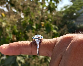 Vintage 14K White Gold 1.80ctw Round Brilliant Diamond