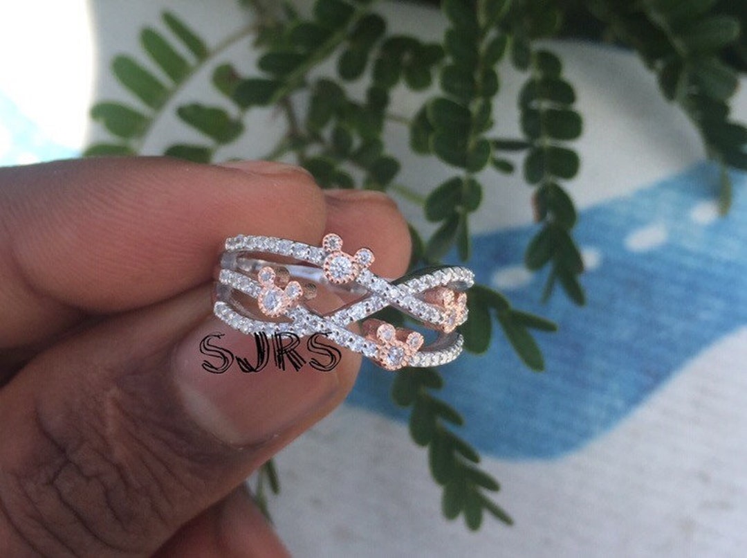 ☆Rebecca Hook☆ミッキー クリスクロスリング ローズゴールド Mickey Mouse Rose Gold Square Ring by Rebecca Hook | Disney
