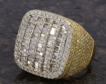 SAVEARTH DIAMONDS Anillo de boda apilable con diamante moissanita creado en laboratorio de 1/4 qt. t.w en joyería de oro sólido de 10 quilates o 14 quilates para mujer (claridad VS1