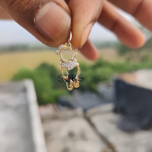Disney Treasures Winnie the Pooh 0.15 CT White Round Cut Signity Diamond Necklace Pendant With Chain 16”, Moissanite Diamond Necklace1317