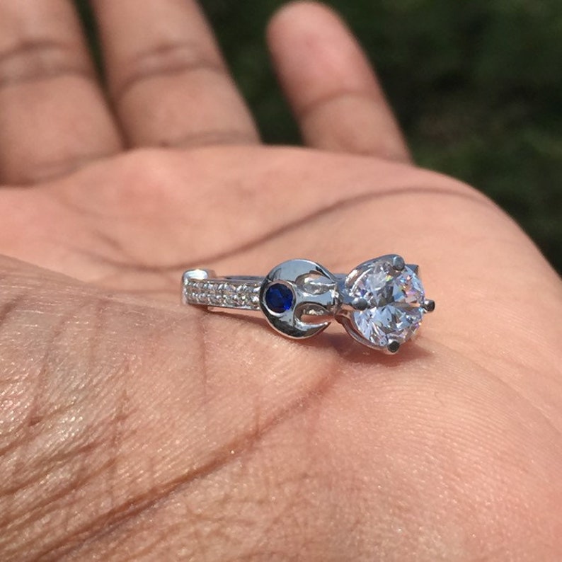 Custom Made Star Wars Engagement Ring Saber Engagement Ring Etsy