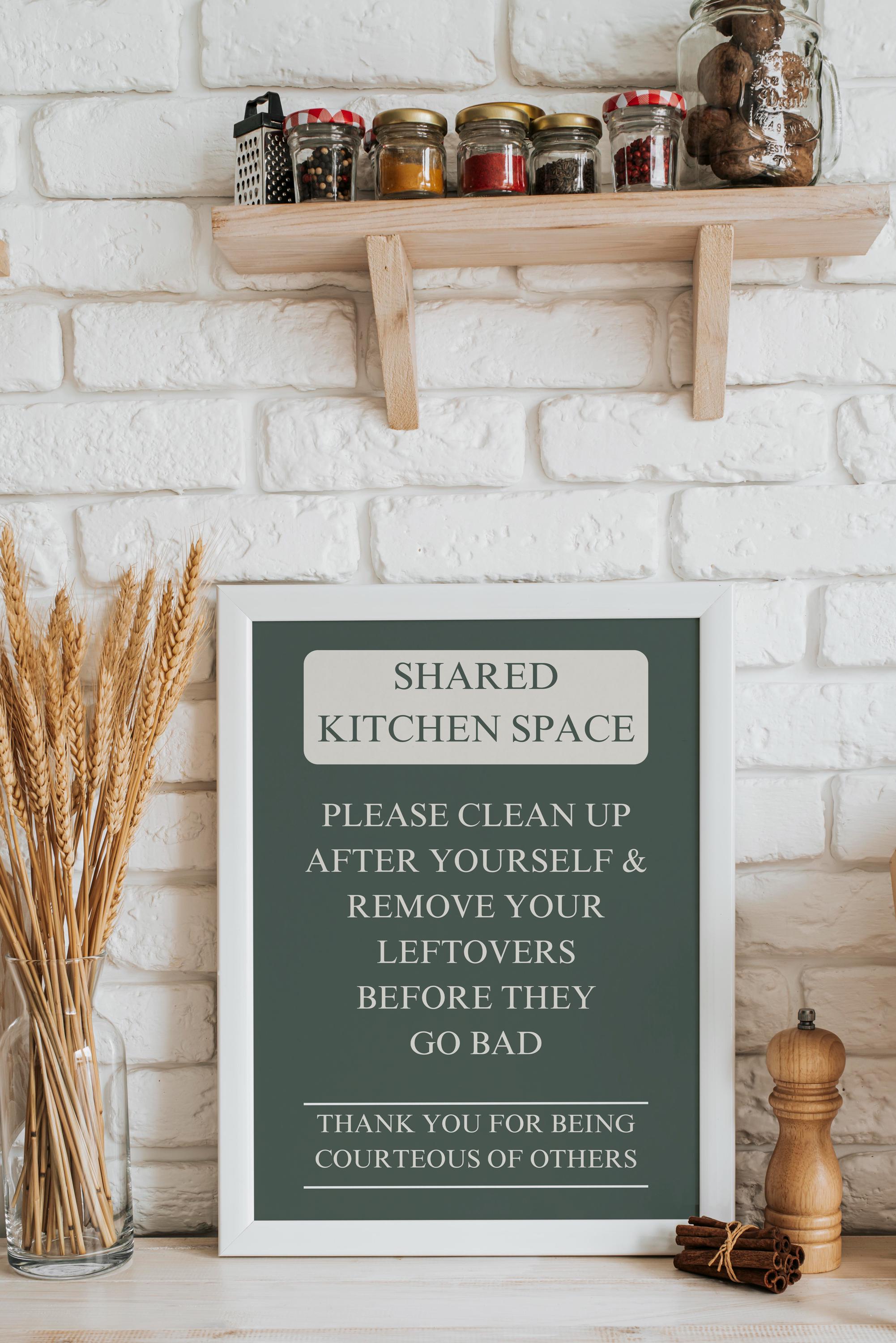 Clean Up Daily Sign Clean up After Yourself Sign: Office Kitchen Decor (digital Download ...