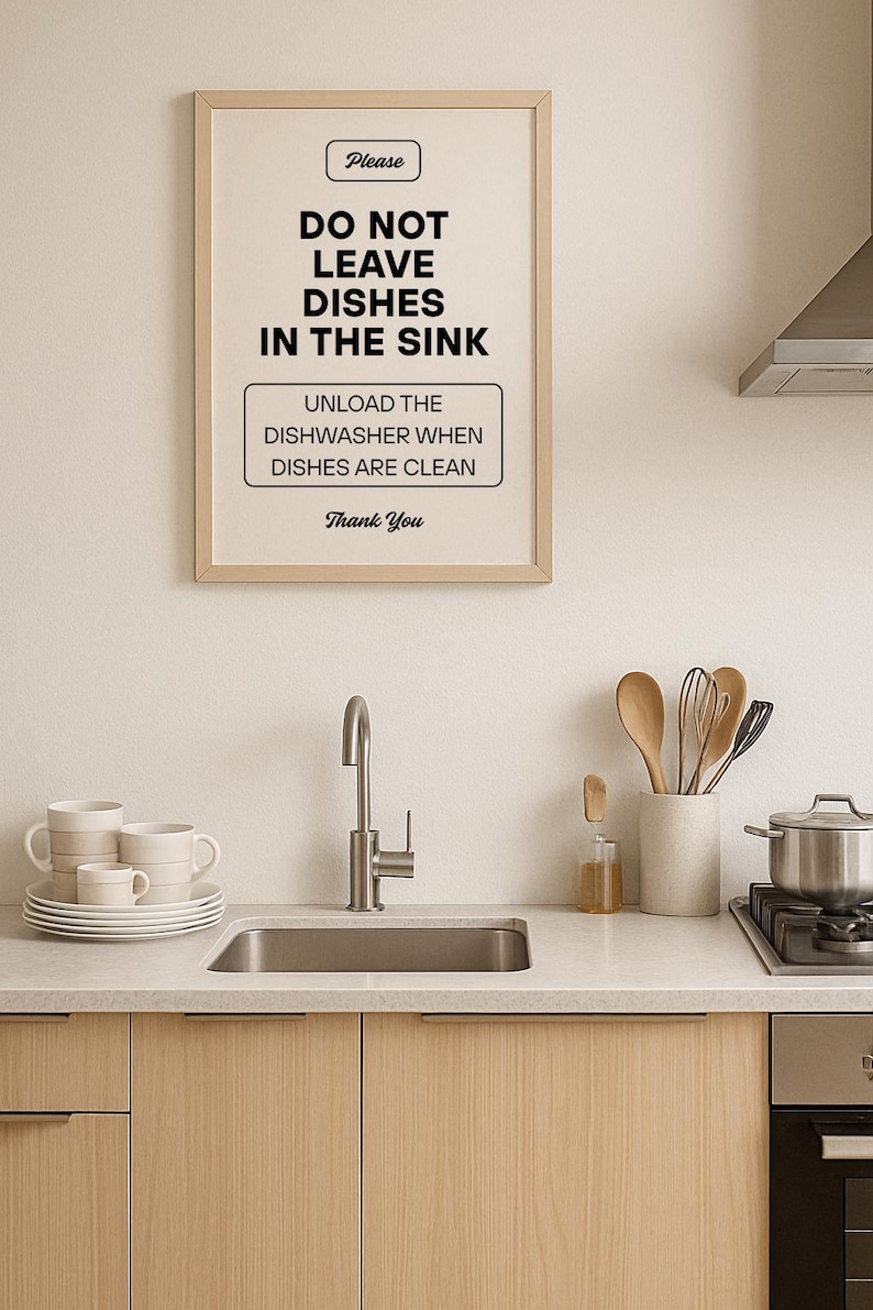 Office Kitchen Rules Poster Set: Professional Cleaning Signs (digital ...