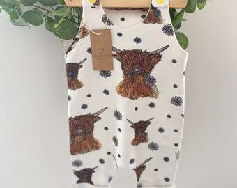 highland cow baby grow