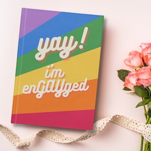 Hochzeitsplaner, hardback liniertes Notizbuch, Gay Pride Hochzeitsgeschenk