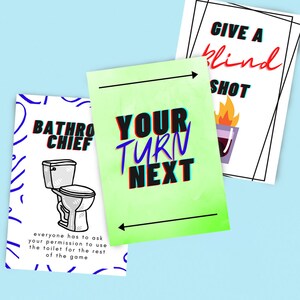 Juego de cartas para beber para adultos 'Tu turno ahora - original'