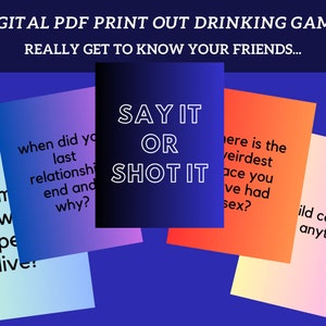 Digital Say it or Shot it Drinking Game