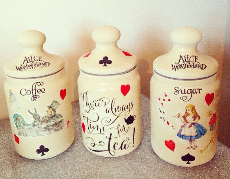 alice in wonderland tea coffee sugar