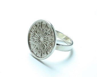 Silver circle ring, silver sun ring, sunrays ring, round ring, signet ring, ring for her, sterling silver 925