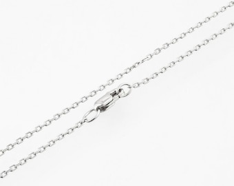Cadena larga de plata, cadena de plata 70 cm, 75 cm, 80 cm, cadena de bordillo, cadena de plata ancla, cadena sin colgante, cadena para colgante