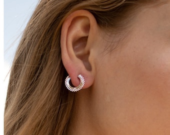 Pendientes étnicos de plata, pendientes étnicos, pendientes de sol, pendientes tribales, pendientes boho, pendientes con estampados