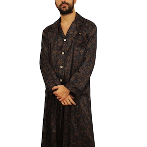 Dressing gown with pajamas included 100% pure silk vintage style, silk kimono