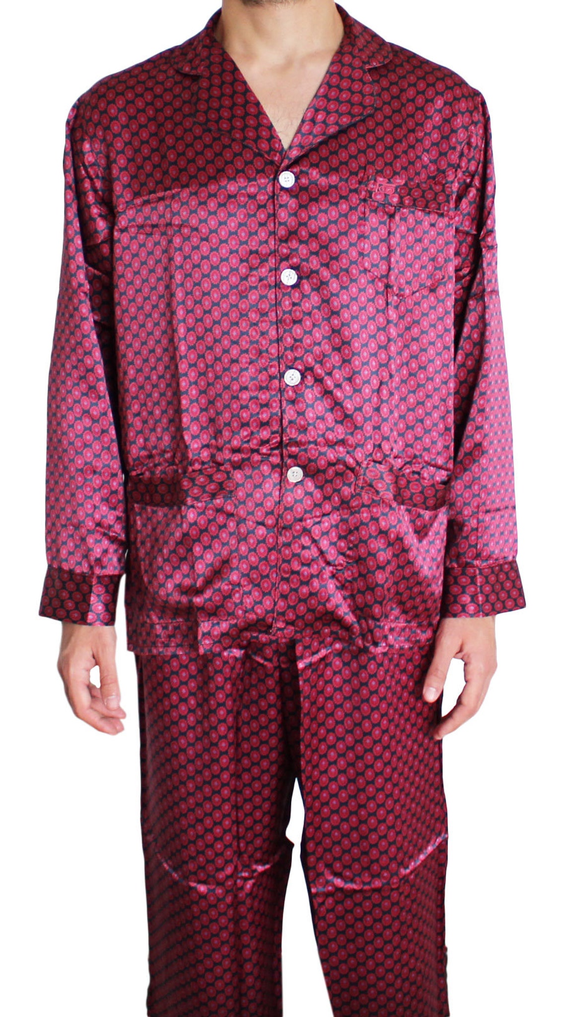 Men's Pajamas Complete With 100 Silk Vintage Style Etsy Canada