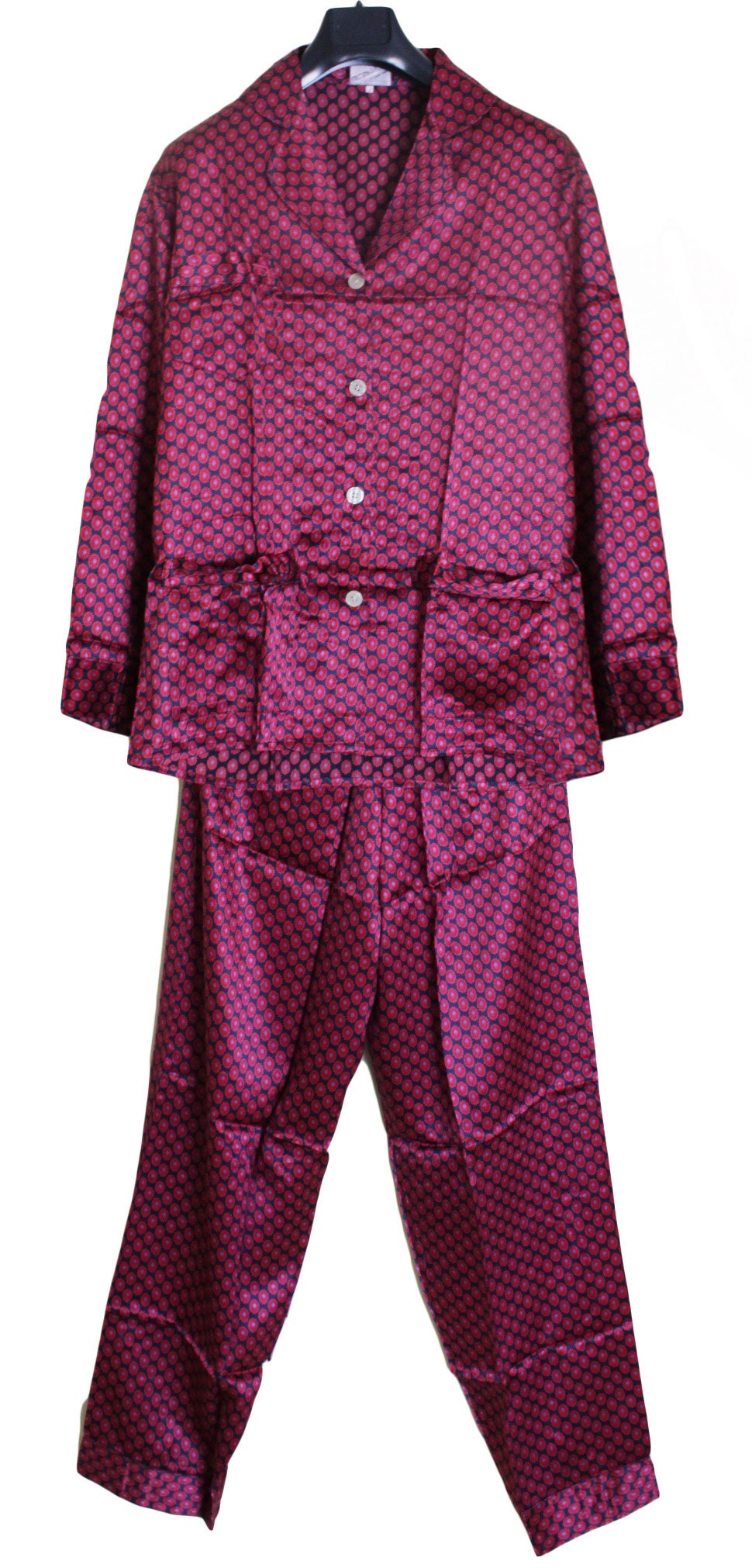 Kleding Herenkleding Pyjamas & Badjassen Jurken Heren pyjama compleet met 100% zijden Vintage stijl dressing gown 