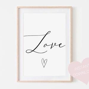 Art About Love ⎮ Beautiful Above Bed Decor ⎮ Print Instantly for Romantic Inspiration