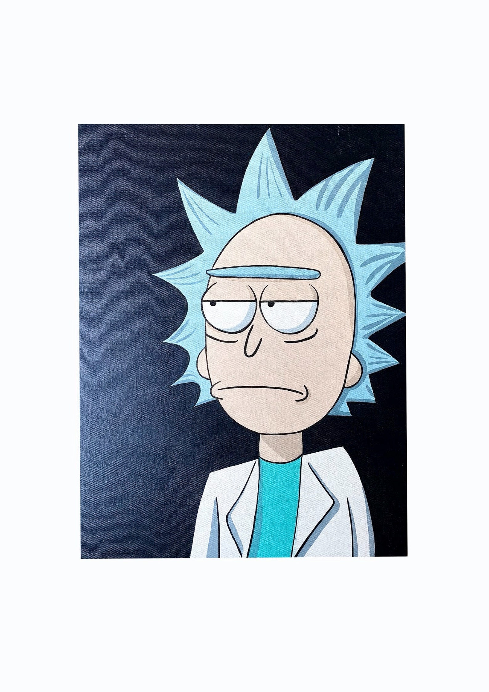 Rick Rick and Morty Acrylic Canvas Painting Etsy