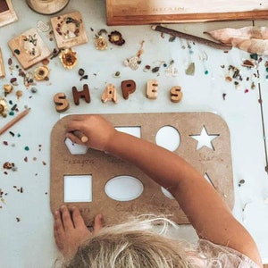 Shapes Stencil, Montessori Learning, Fine Motor Skills