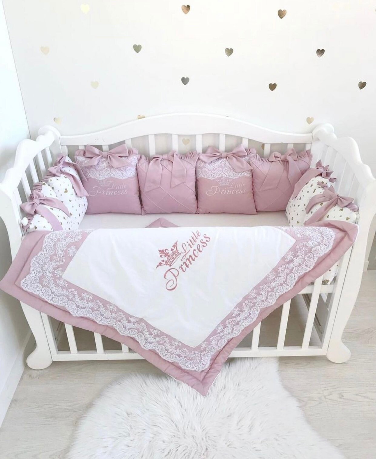 dusty rose nursery bedding