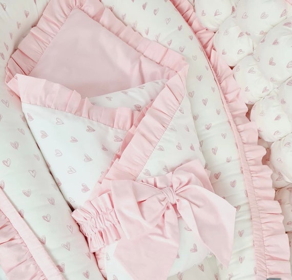 Baby Pompoms Bedding Set Crib Bumper Crib Bumper Pad Baby Etsy