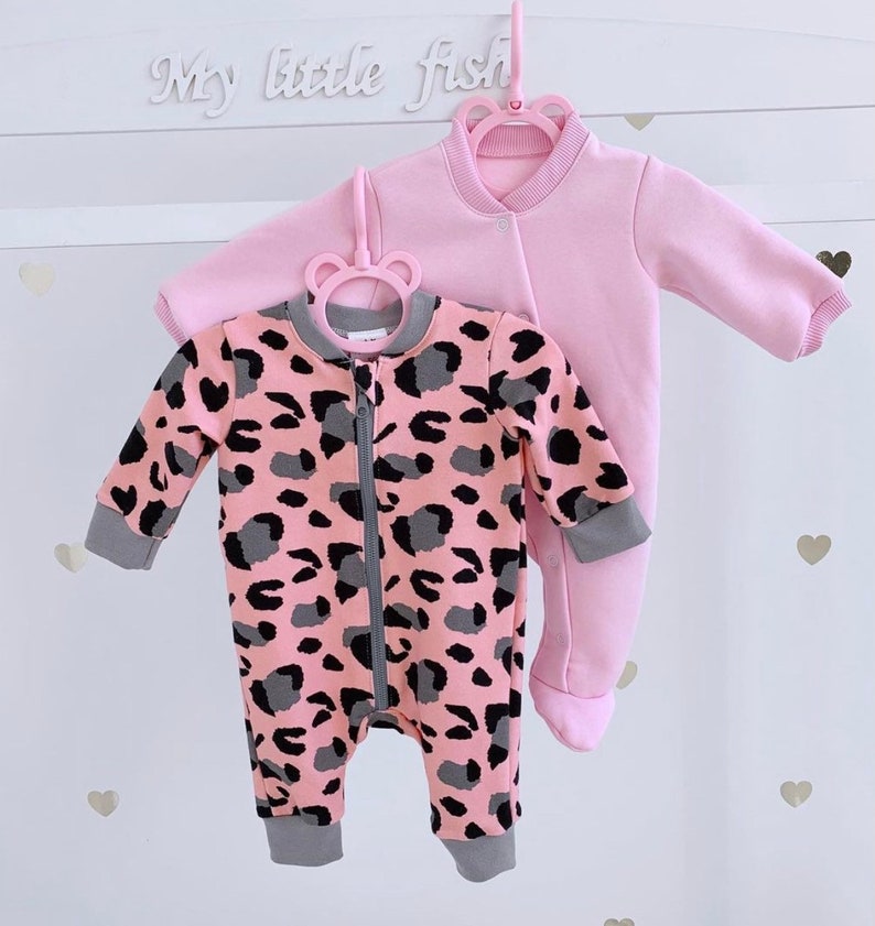 Baby girl romper Baby Patterned Long Sleeve Baby Romper Organic baby Romper Baby Sleeper Printed cotton Baby Overall