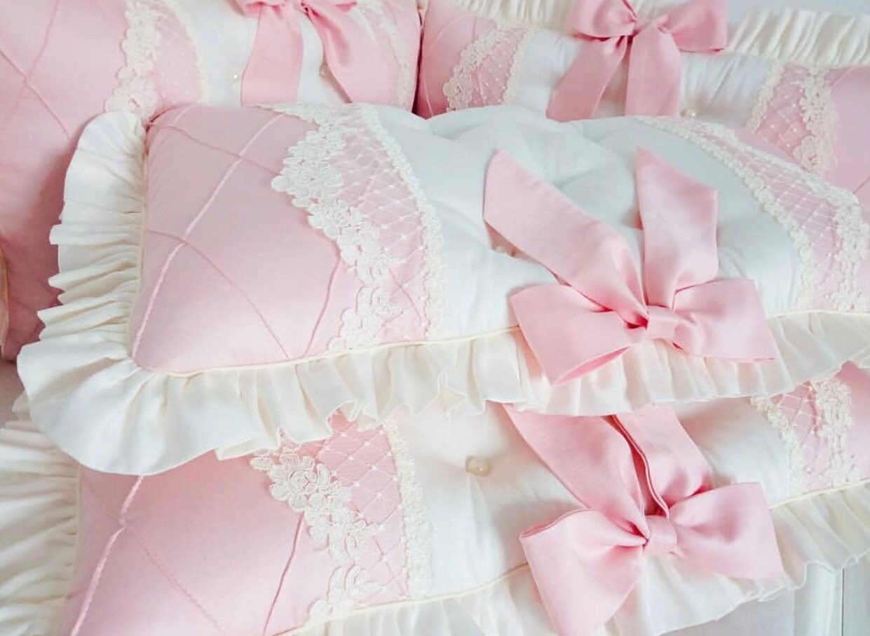 Pink Cot Bedding Crib Bumper Baby Girl Gift Baby Crib Nursery Etsy