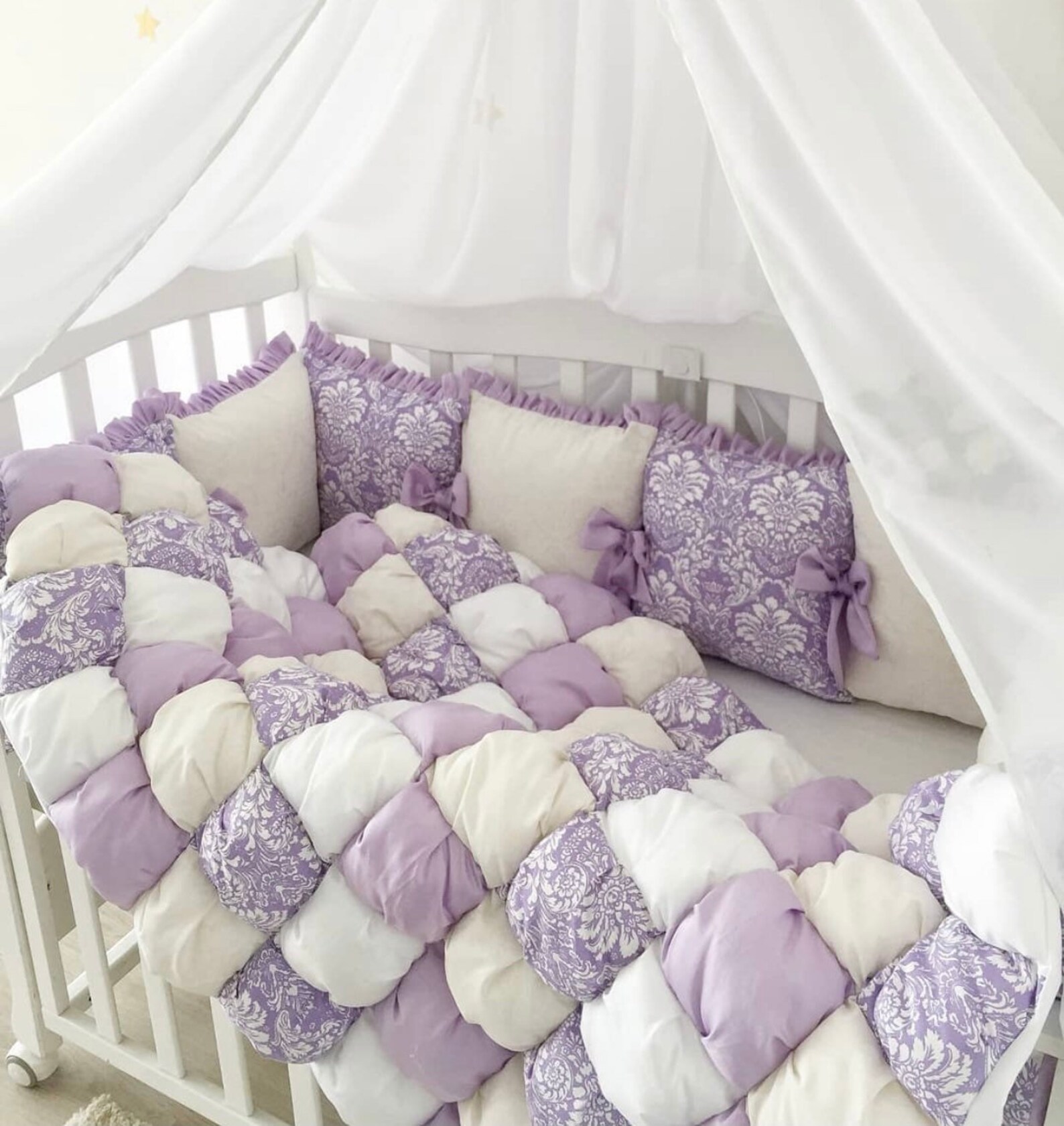 Purple baby Baby Bedding Set Cot Bedding Girl Nursery Boy Set Etsy