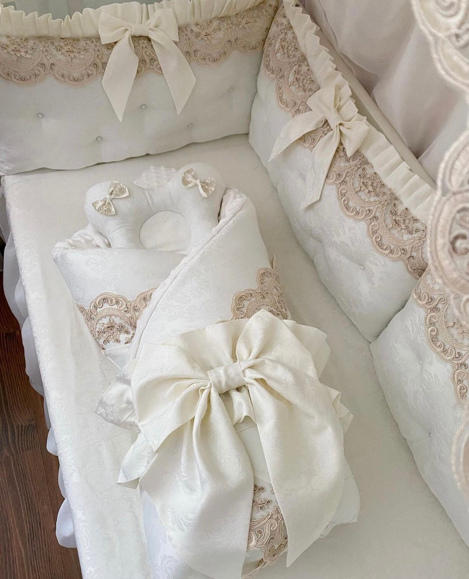 Personalized Baby bedding set Luxury Baby bedding set Neutral Etsy