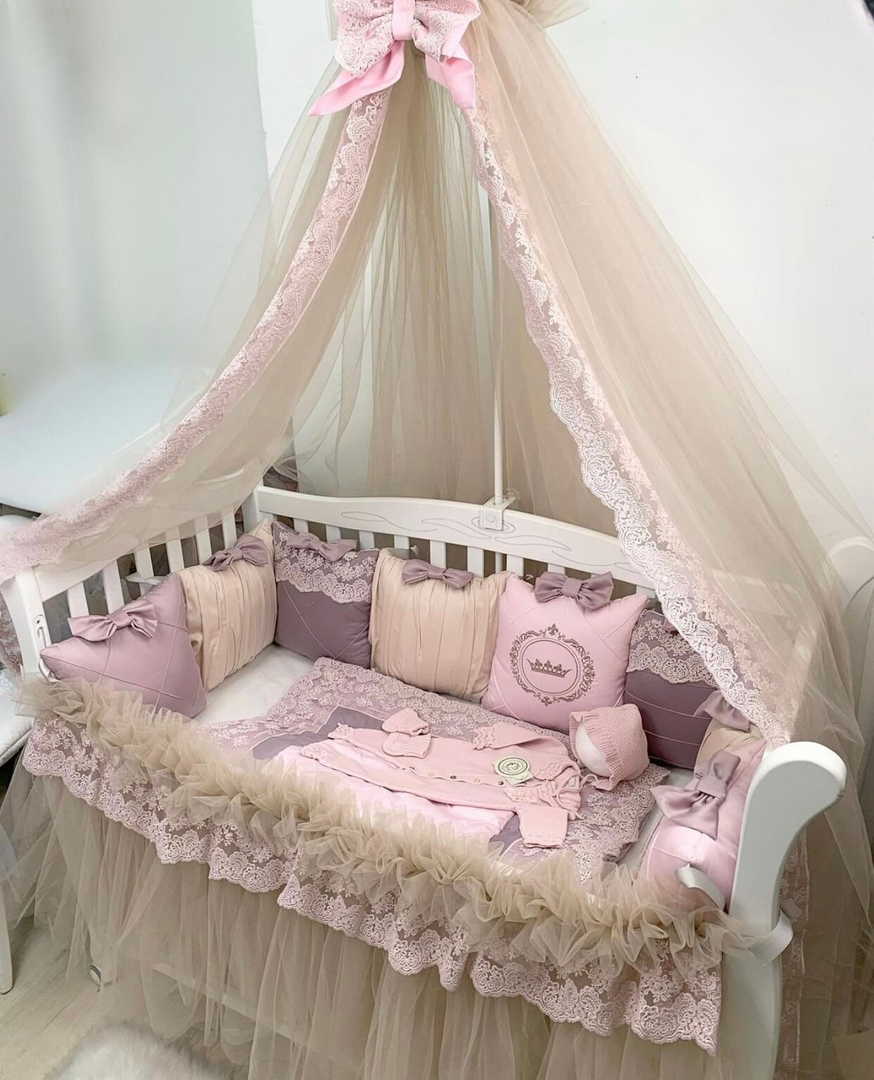 lace crib bedding