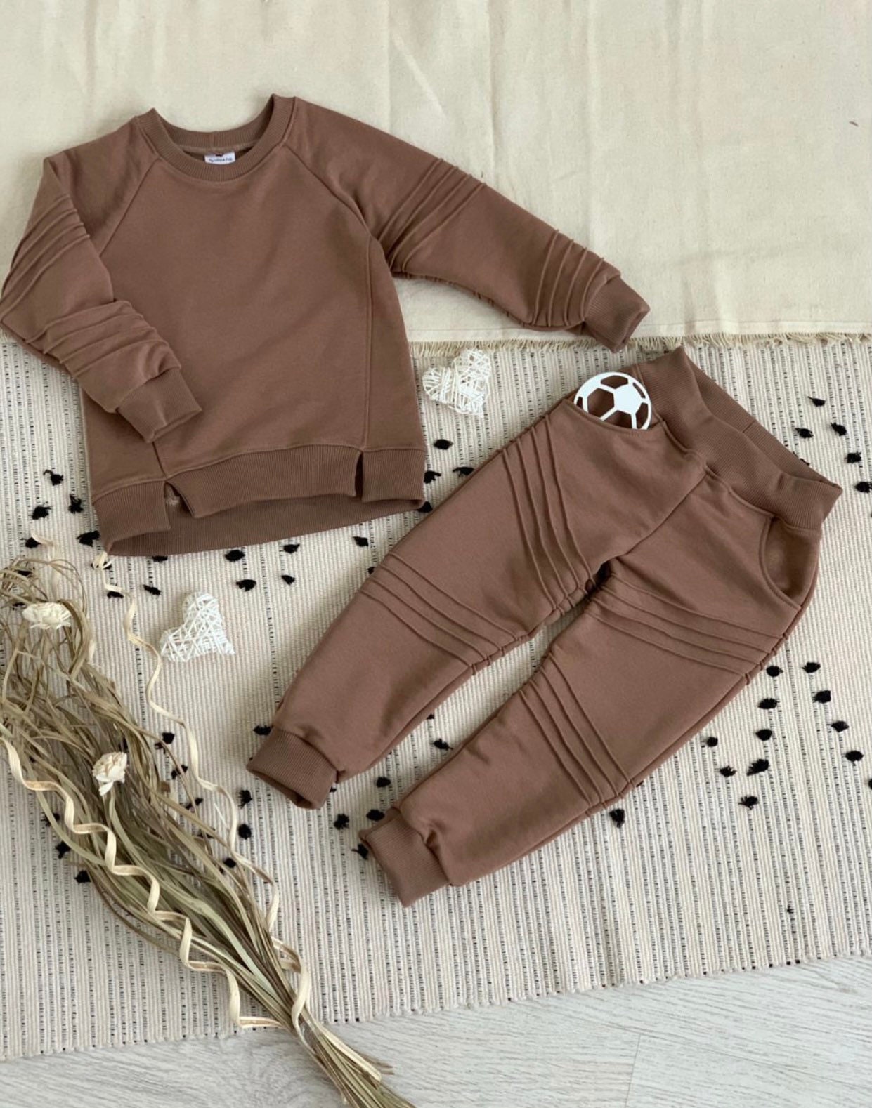 Cotton Toddler Baby Sweatshirt warmed Sweatpants Set Outfit Etsy