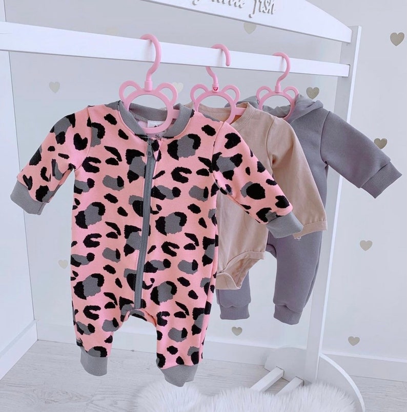 Baby girl romper Baby Patterned Long Sleeve Baby Romper Organic baby Romper Baby Sleeper Printed cotton Baby Overall