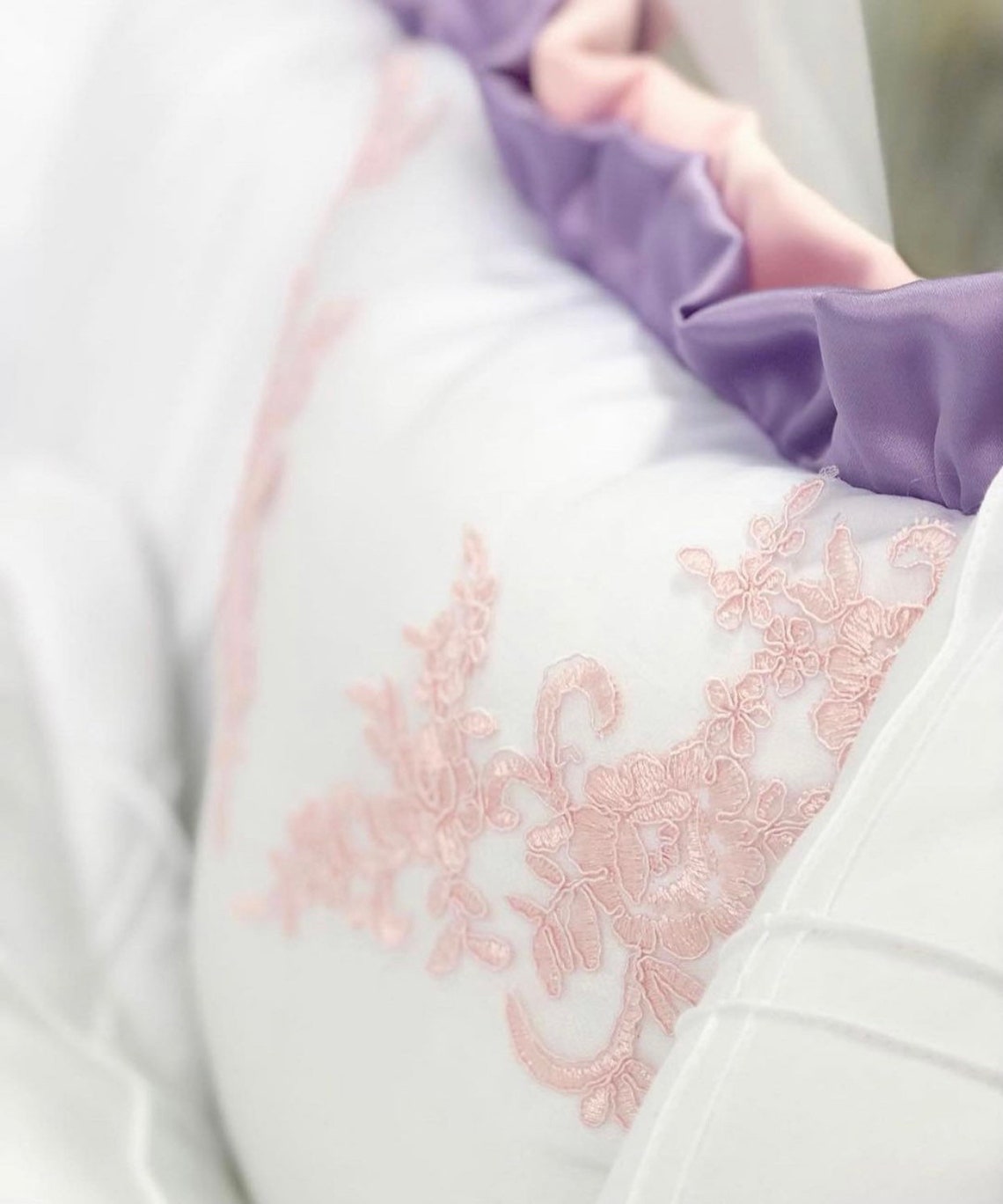 Baby cot bedding set for girl Personalized Dusty purple crib Etsy