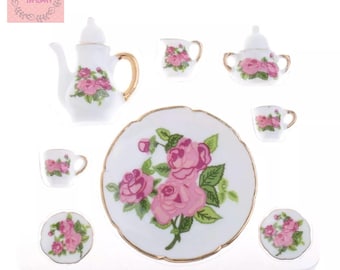 1:6 dollhouse tea set, miniature tea set, dollhouse decoration
