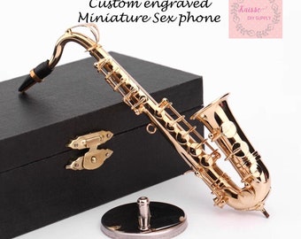 Personalized collectable Miniature saxophone ,Dollhouse miniature saxophone , band gift