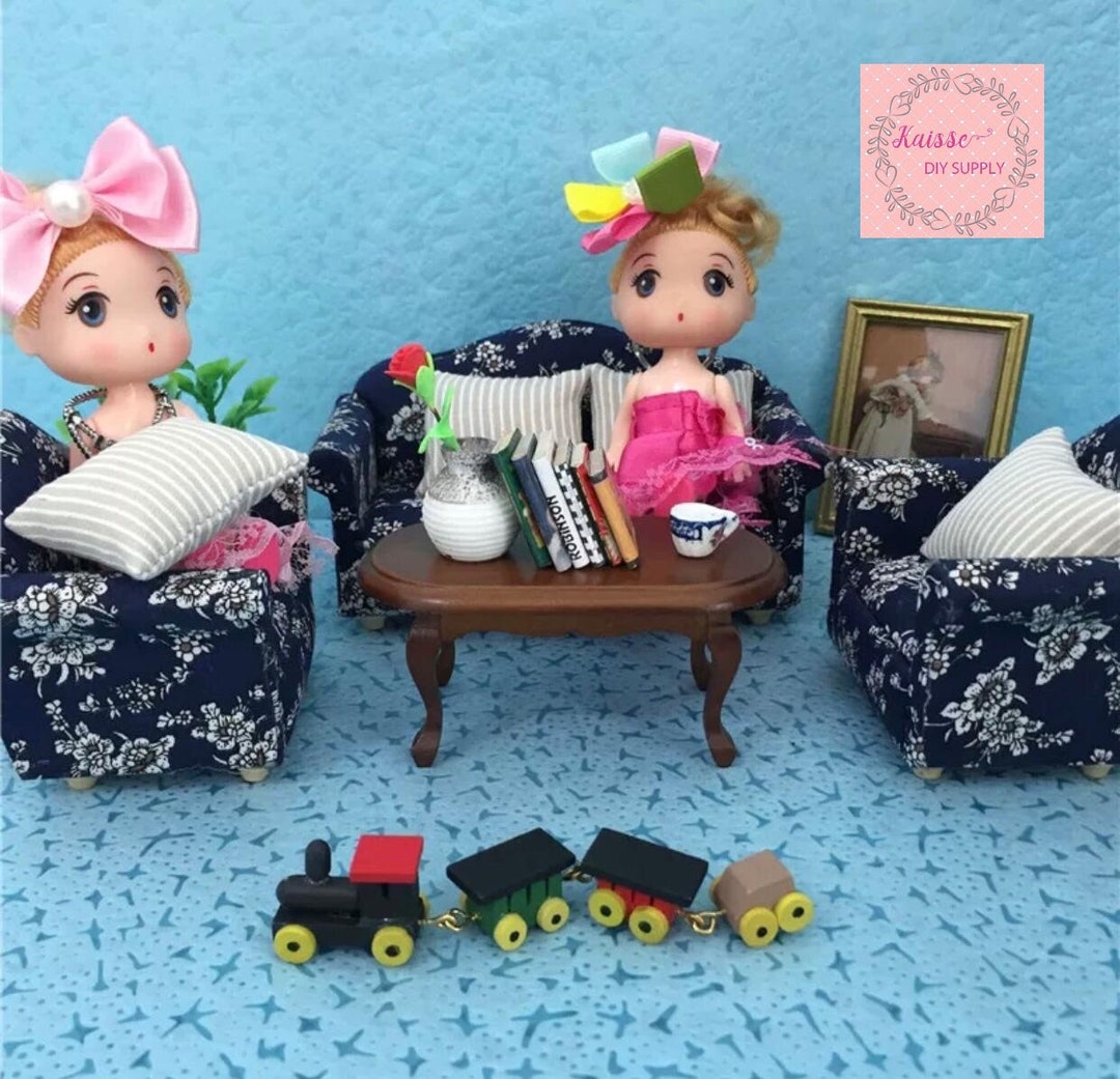 112 Dollhouse Train Set Train Miniature Dollhouse Train Etsy