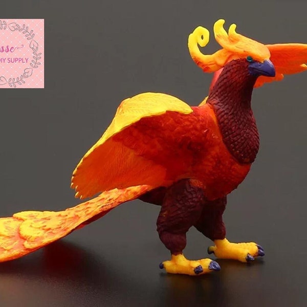 Fairy garden phoenix miniatura, Phoenix miniatura, figura de pájaro, decoración de jardín, accesorios de jardín