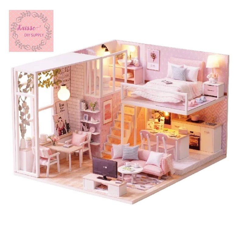 DIY Miniature Dollhouse Kit DIY Dollhouse Craft Kit Etsy
