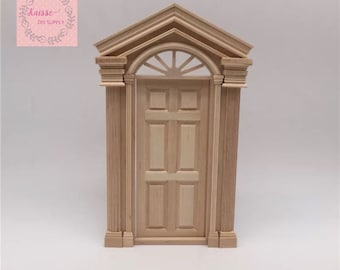 1:12 échelle Dollhouse Miniature Porte en bois porte d’entrée , accessoire diy