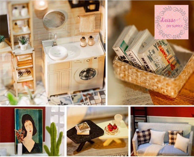 DIY Miniature Dollhouse Kit DIY Dollhouse Craft Kit Etsy