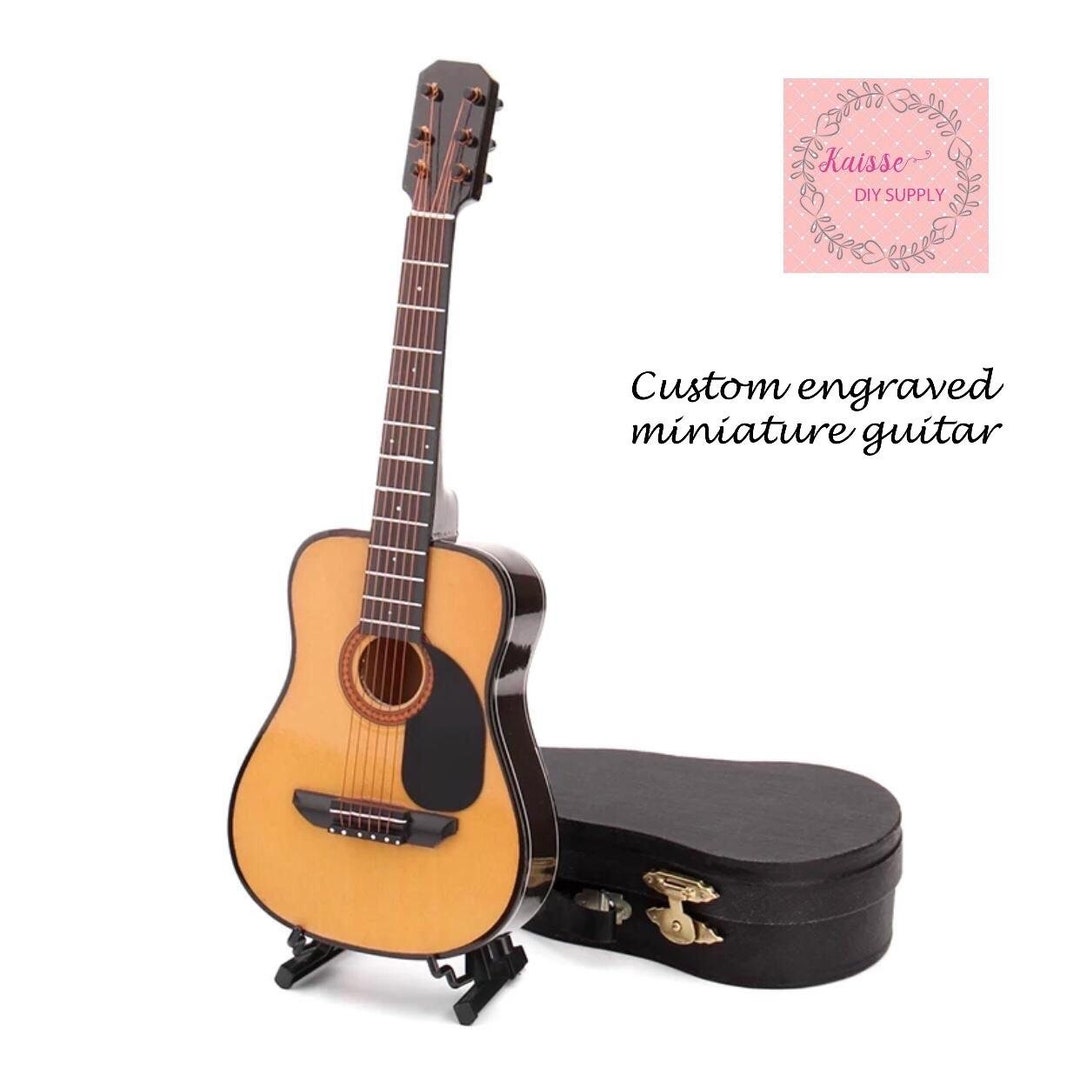 Personalised Collectible Miniature Guitar, Doll House Miniature Guitar ...