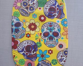 Funky Stoma Bag Covers - 'Yellow Skulls' - Ostomy Ileostomy Colostomy Handmade