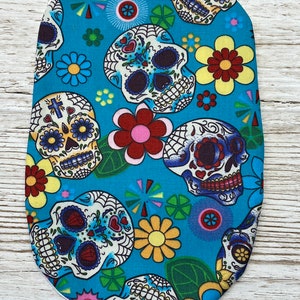 Funky Stoma Bag Covers 'Skulls' Ostomy Ileostomy Colostomy Handmade Blue Skulls