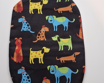 Chic Stoma Bag Cover Cartoon Dogs Design Handmade for Ileostomy and Colostomy. Limited Number Available